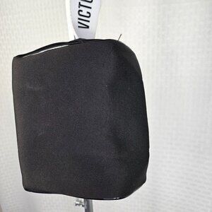 Victoria Sport Black Neoprene Makeup Pouch With Zipper & Wrist Strap